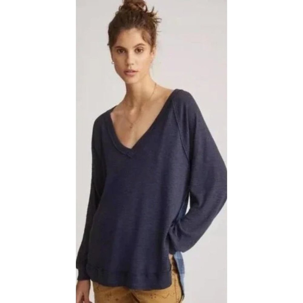 Anthropologie Pilcro Mix‎ Print Plaid Cotton High Low Size S Pull Over Tunic Top